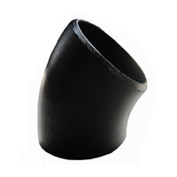 زانو 45 درجه کربن استیل جوشی بدون درز Elbow 45 BW A234 WPB Seamless SCH40  